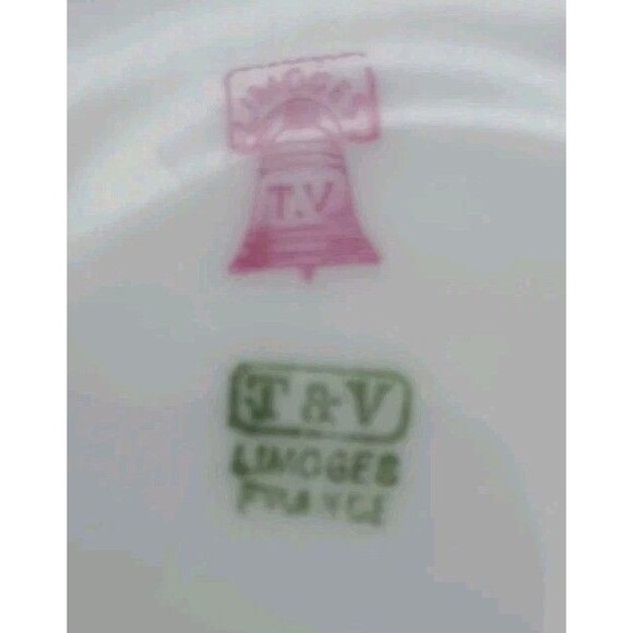 Tressemanes Voght Limoges Double Handle Tea Cups Saucer Set 8414 Gold T&V France - Picture 8 of 8